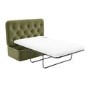 Single Bed in a Box with Mattress in Olive Green Velvet - Myles