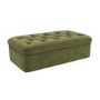 Large Olive Green Velvet Bed Footstool - Myles