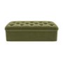 IMPERFECT - Large Olive Green Velvet Bed Footstool - Myles