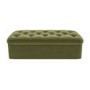 Single Guest Bed in a Box with Mattress in Green Velvet - Myles
