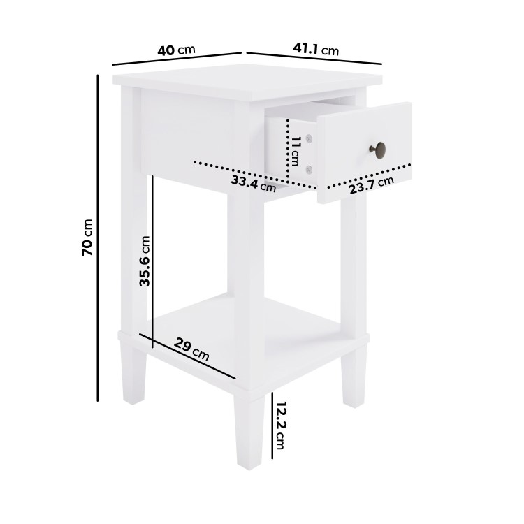 White 3 Piece Bedroom Furniture Set - Marlowe