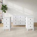 BUN/MLW002/92957 White 3 Piece Bedroom Furniture Set - Marlowe