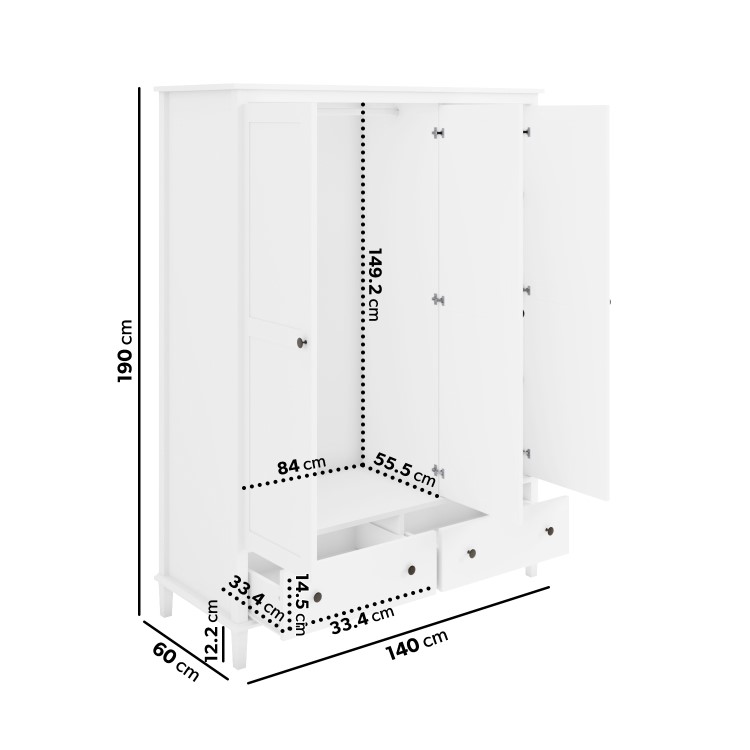 White 4 Piece Bedroom Furniture Set - Marlowe