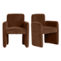 Set of 2 Rust Upholstered Dining Chairs - Mae