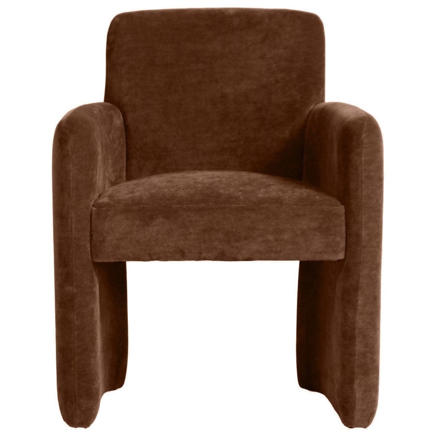 Rust Upholstered Dining Chair - Mae