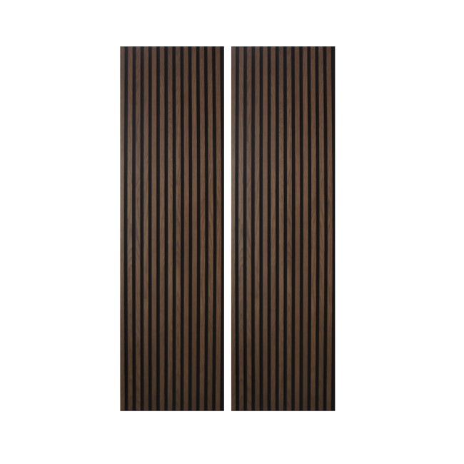 Pack of 2 Walnut Acoustic Wall Panels - 240cm x 60cm - Delamere