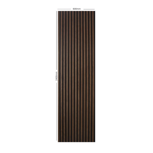 Pack of 2 Walnut Acoustic Wall Panels - 240cm x 60cm - Delamere