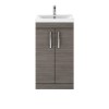 Hudson Reed Grey 2 Door Bathroom Vanity Unit &amp; Basin - W500mm