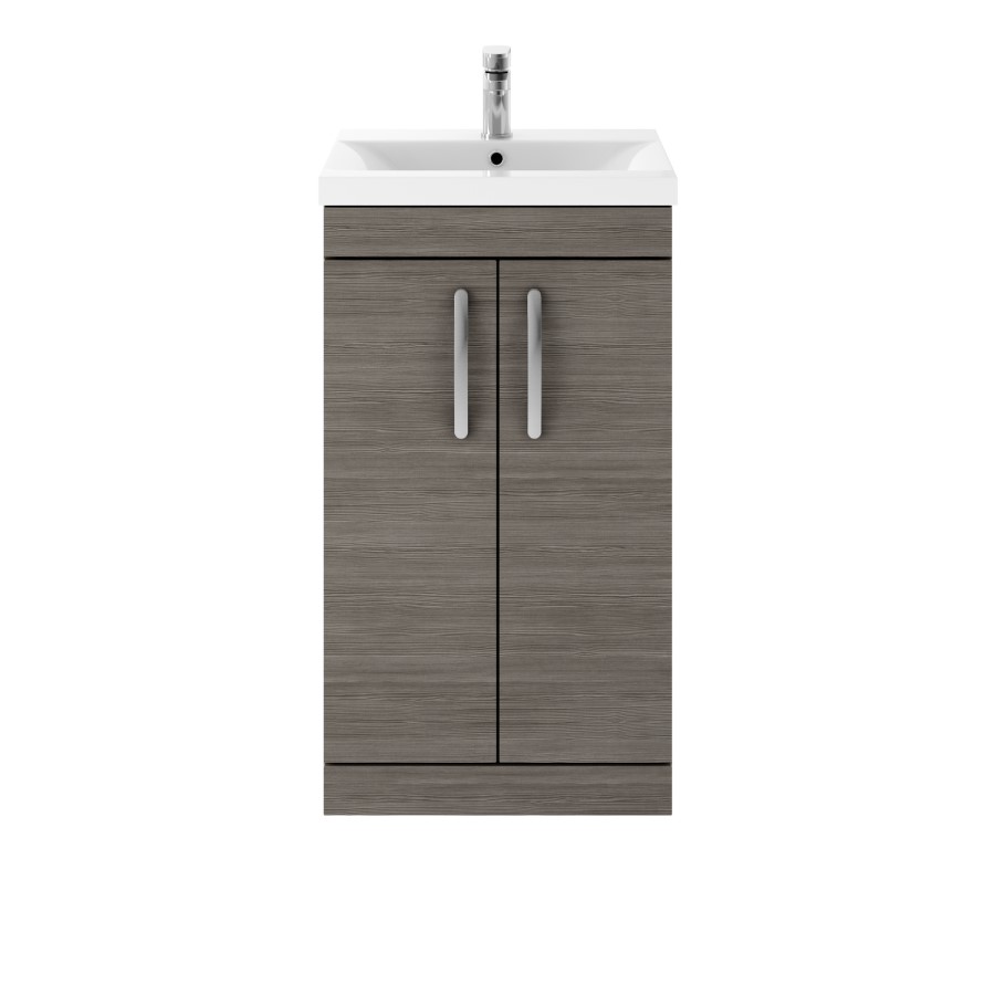 Hudson Reed Grey 2 Door Bathroom Vanity Unit & Basin - W500mm