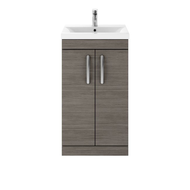 Hudson Reed Grey 2 Door Bathroom Vanity Unit & Basin - W500mm