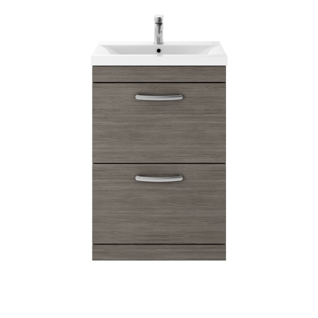 Hudson Reed Grey 2 Drawer Bathroom Vanity Unit & Basin