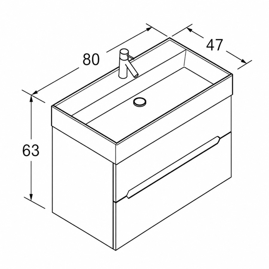 800mm Beige Wall Hung Countertop Vanity Unit with Oak Worktop and Basin - Morella