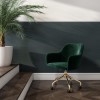 GRADE A1 - Green Velvet Office Swivel Chair with Gold Base - Marley