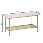 Marble Shoe Storage Bench with 2 Gold Wall Shelves -  Martina