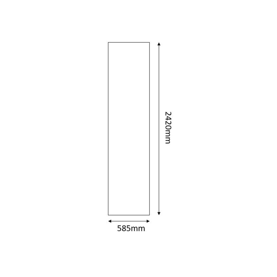White Wall Panel 2420mm h x 585mm w with PLY  Tongue & Groove - Mermaid