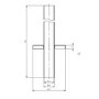 Chrome Towel Radiator 650 x 600mm with Pipe Kit and Straight Valves – Nazco