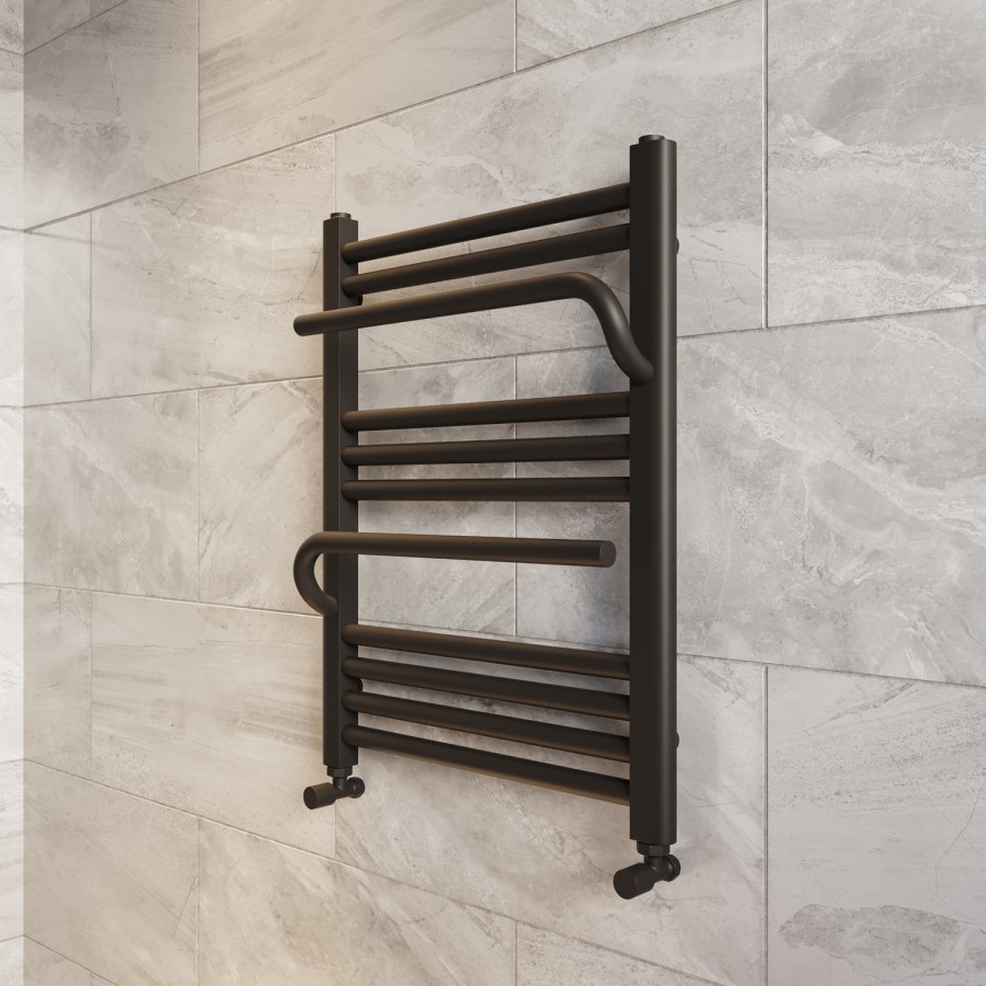 Black Towel Radiator 650 x 500mm - Nazco