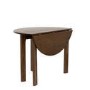 Small Walnut Drop Leaf Extendable Dining Table Set with 2 Upholstered Taupe Chairs - Seats 2 - Nell