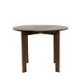 Dark Wood Folding Dining Table Set with 2 Beige Fabric Curved Back Dining Chairs - Nell