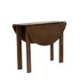 Dark Wood Folding Dining Table Set with 2 Beige Fabric Curved Back Dining Chairs - Nell