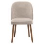 Small Walnut Drop Leaf Extendable Dining Table Set with 2 Upholstered Taupe Chairs - Seats 2 - Nell