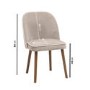 Small Walnut Drop Leaf Extendable Dining Table Set with 2 Upholstered Taupe Chairs - Seats 2 - Nell