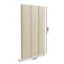 ONLY OPENED - Upholstered Wall-Mounted Headboard Panels in Beige Velvet - Double - Neve