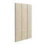 ONLY OPENED - Upholstered Wall-Mounted Headboard Panels in Beige Velvet - Double - Neve