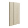 Upholstered Wall-Mounted Headboard Panels in Beige Velvet - Double - Neve