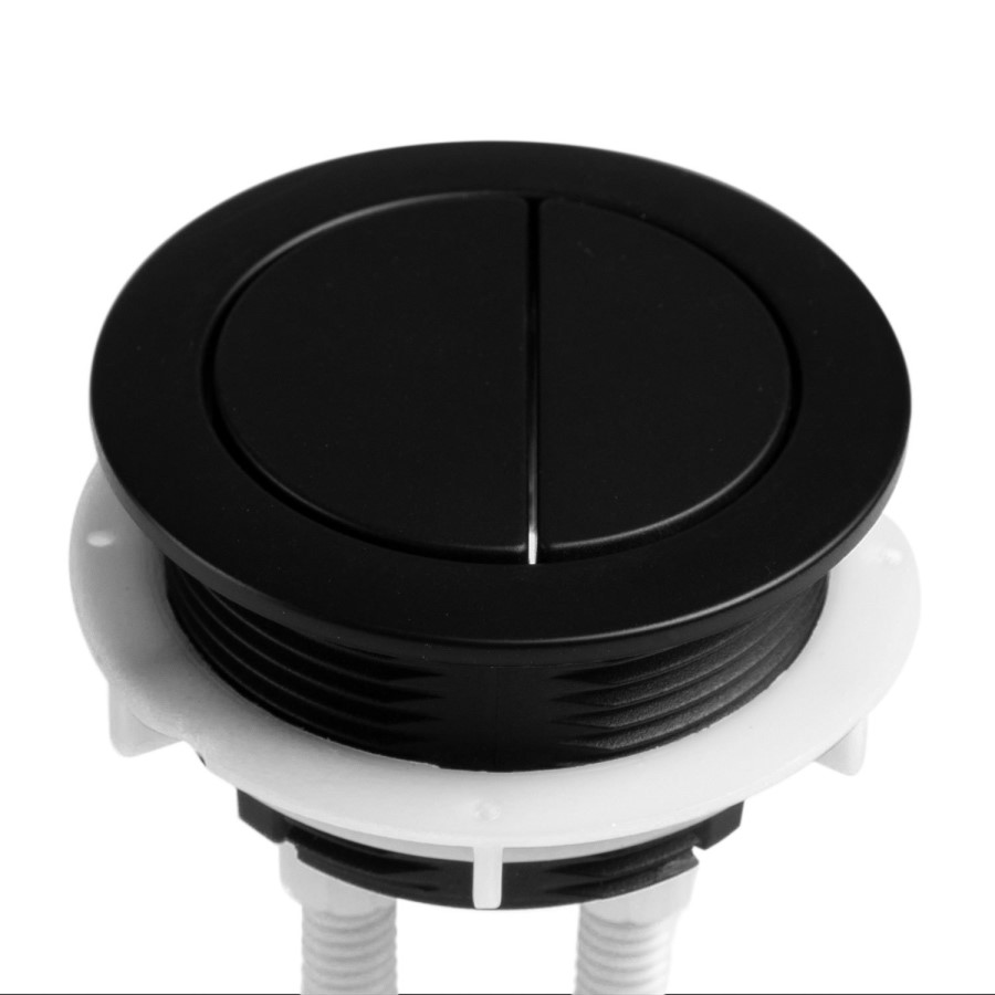 Close Coupled Rimless Closed Back Short Projection Toilet with Black Button and Tornado Flush - Newport