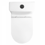 Close Coupled Rimless Closed Back Short Projection Toilet with Black Button and Tornado Flush - Newport
