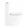 Close Coupled Rimless Closed Back Short Projection Toilet with Black Button and Tornado Flush - Newport