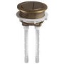 Close Coupled Rimless Closed Back Short Projection Toilet with Brushed Brass Button and Tornado Flush - Newport