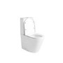 Close Coupled Rimless Closed Back Short Projection Toilet with Chrome Button and Tornado Flush - Newport