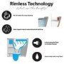Close Coupled Rimless Closed Back Short Projection Toilet with Chrome Button and Tornado Flush - Newport