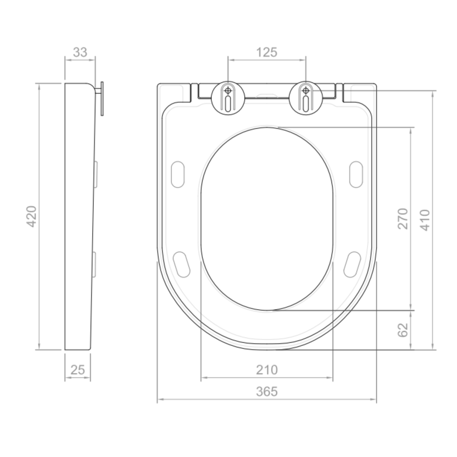 Matt Black Close Coupled Rimless Closed Back Short Projection Toilet with Chrome Button and Tornado Flush - Newport