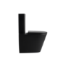 Matt Black Close Coupled Rimless Closed Back Short Projection Toilet with Chrome Button and Tornado Flush - Newport