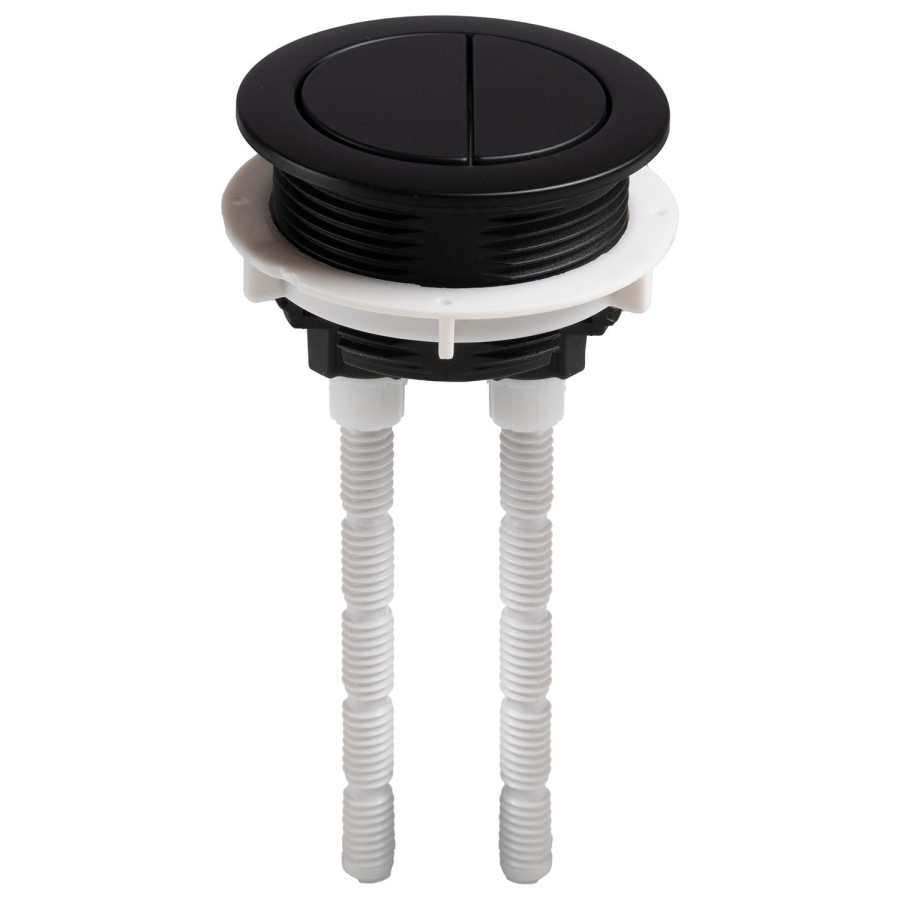Close Coupled Rimless Open Back Short Projection Toilet with Black Button and Tornado Flush - Newport