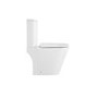 Close Coupled Rimless Open Back Short Projection Toilet with Black Button and Tornado Flush - Newport
