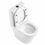 Close Coupled Rimless Open Back Short Projection Toilet with Black Button and Tornado Flush - Newport