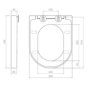 Close Coupled Rimless Open Back Short Projection Toilet with Brushed Brass Button and Tornado Flush - Newport