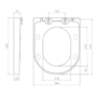 Matt Black Close Coupled Rimless Open Back Short Projection Toilet with Brushed Brass Button and Tornado Flush - Newport