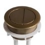 Matt Black Close Coupled Rimless Open Back Short Projection Toilet with Brushed Brass Button and Tornado Flush - Newport