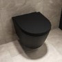 Matt Black Wall Hung Rimless Toilet with Soft Close Seat - Newport