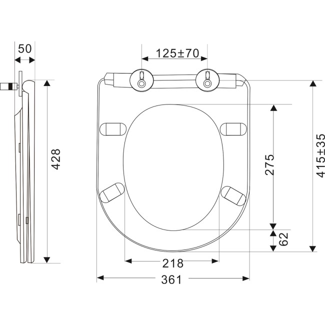 Matt White Wall Hung Rimless Toilet with Soft Close Seat, Chrome Pneumatic Flush Plate, 820mm Frame & Cistern - Newport