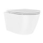 Matt White Wall Hung Rimless Toilet with Soft Close Seat - Newport