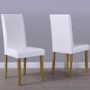New Haven Small Dining Set with 2 Chairs in White Faux Leather