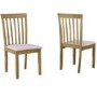 New Haven Small Dining Set with 2 Slatted Chairs in Cream