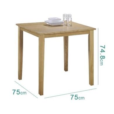 New Haven Dining Set with Small Wood Table & 2 Chairs with Grey Seats
