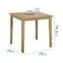 New Haven Dining Set with Small Wood Table & 2 Chairs with Grey Seats